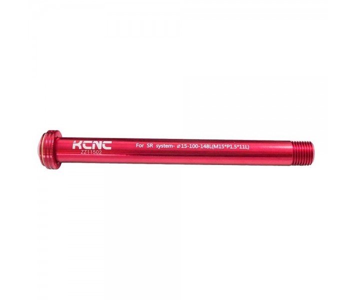 Eje pasante delantero KCNC KQR08 15mm Shim/FOX Rojo