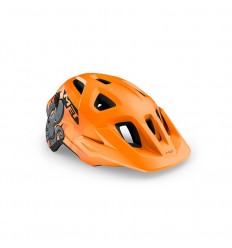 Casco Junior Met Eldar Naranja Pulpo Mate