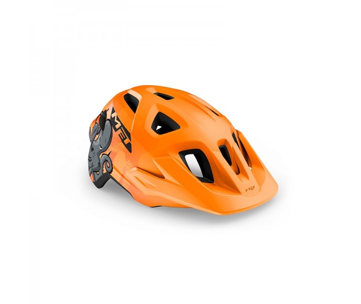 Casco Junior Met Eldar Naranja Pulpo Mate