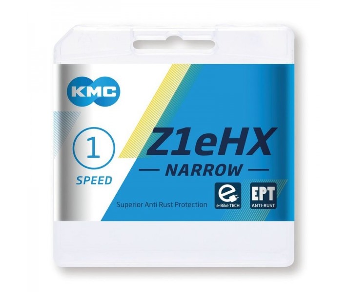 Cadena KMC Z1 Ehx Ept 1/2X3/32 128 Eslabones 7.8Mm 1V Gris