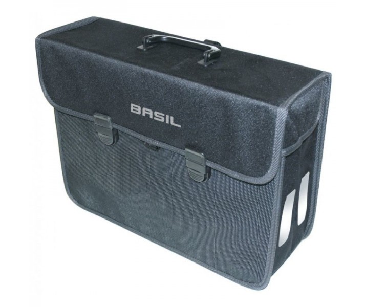 Bolsa Trasera Basil Malaga Xl Reflectante Negro Impermeable 17L Cierre Click