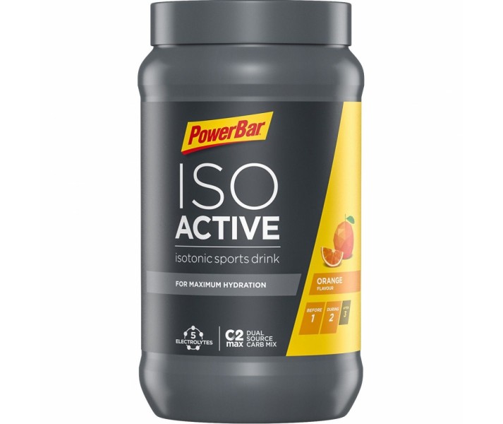 Bebida Isotónica Powerbar Isoactive sabor Naranja 600 gr.