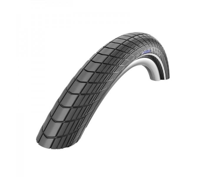 Cubierta Schwalbe Big Apple 20X2.15 Race-Guard Hs430 Liteskin Rigida Negro Con Reflectante 55-406