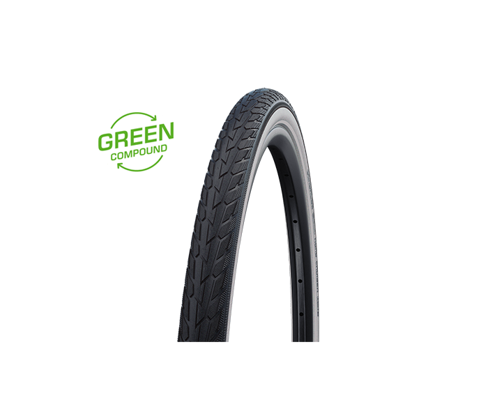 Cubierta Schwalbe Standard 27X1 1/4 Hs140 Active Line K-Guard Twinskin Rigida Neg/Blanco (28/32-630)