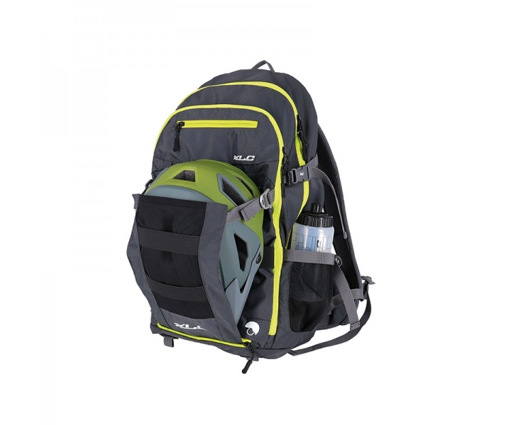 Mochila E-Bike XLC 28L Con Ranura Para Bateria Negro/Amarillo