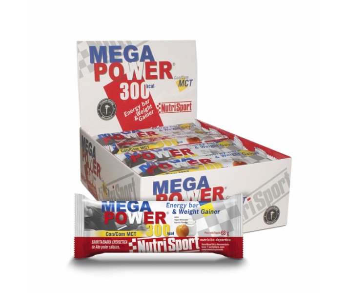 Caja Barritas Nutrisport Megapower 12 Unidades Sabor Yogur - Melocotón