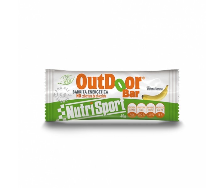 Caja Barritas Nutrisport Outdoor 20 Unidades Sabor Plátano