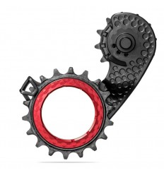 Jaula Cambio Absolute Black Hollowcage Sram AXS Carbono Rojo