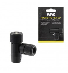 Adaptador CO2 WAG Aluminio Negro