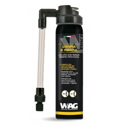 Reparador Pinchazos WAG 'Infla y repara' 75ml + Adaptador