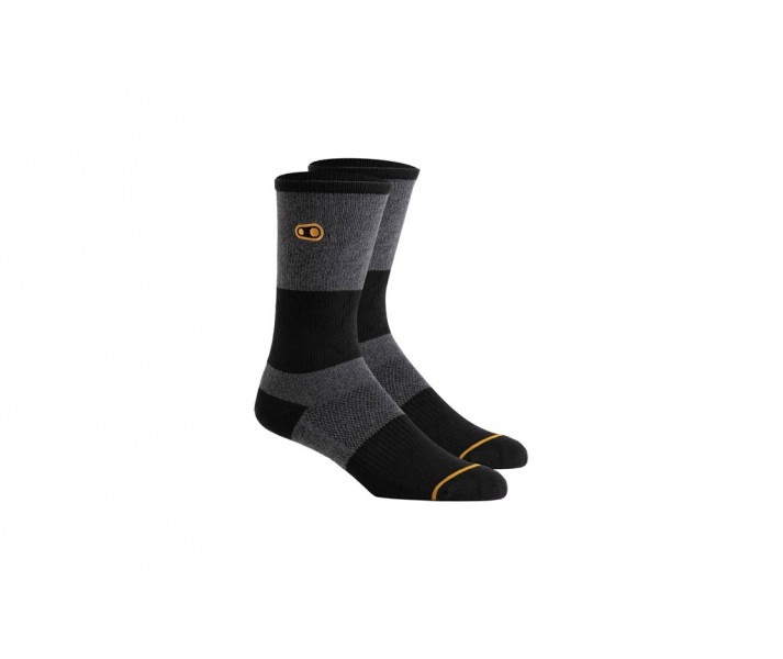 Calcetines Crankbrothers Casual 9' Algodón Gris-Negro-Oro