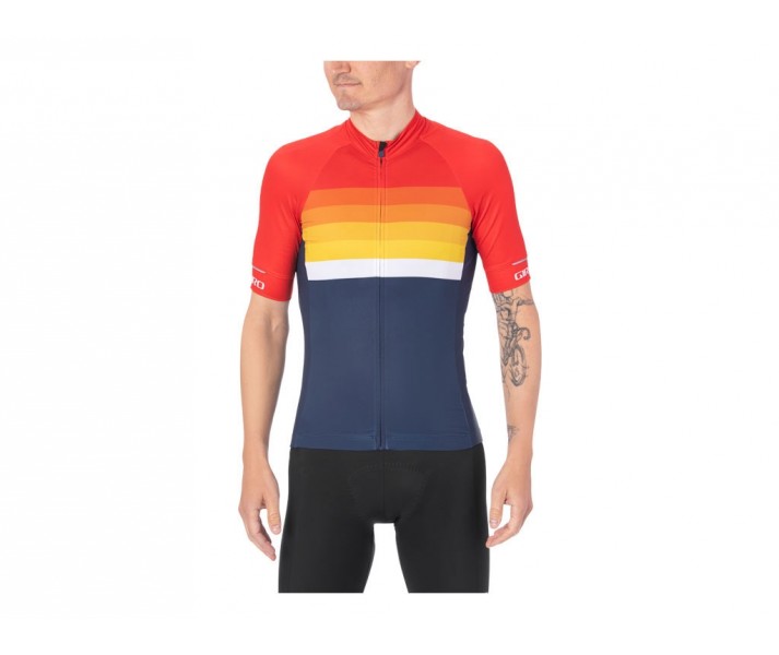 Maillot Corto Giro Chrono Expert Azul Marino/Rojo