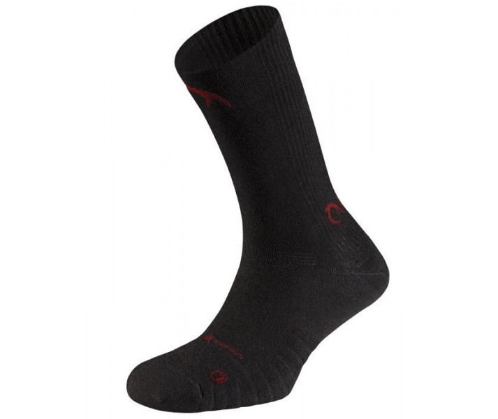 Calcetines Lurbel Cronos Lana Merino Negro/Rojo