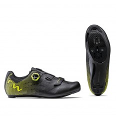 Zapatillas Northwave Storm Carbon 2 Negro-Amarillo Fluo