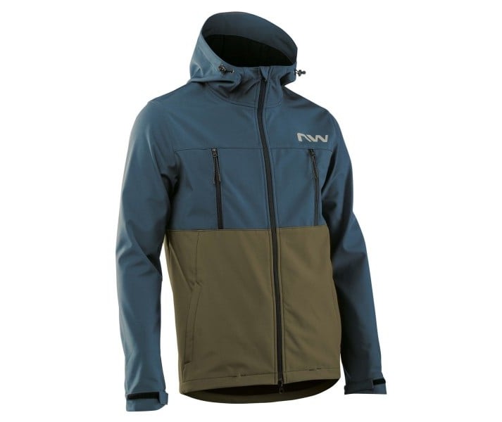 Chaqueta Northwave Easy Out Softshell Azul-Verde Forest