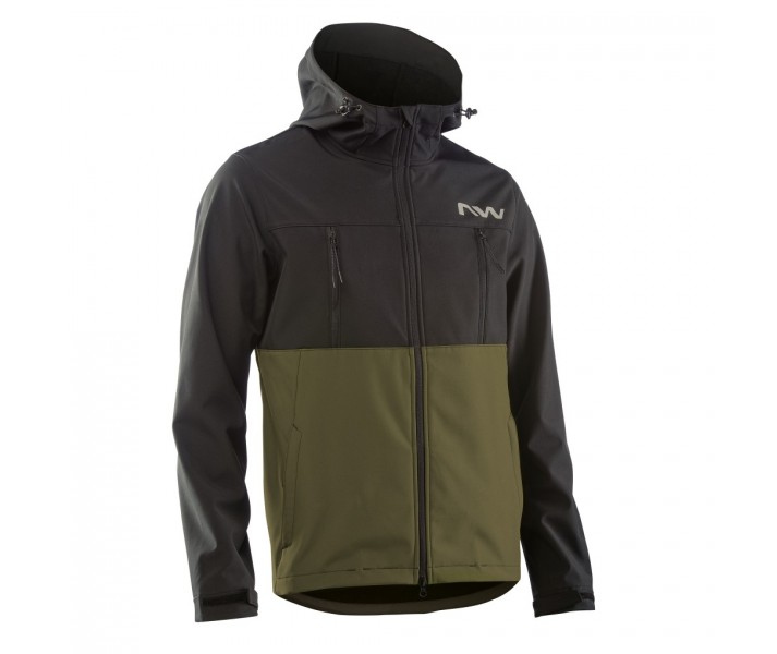 Chaqueta Northwave Easy Out Softshell Verde Forest-Negro