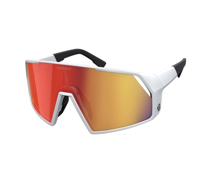 Gafas De Sol Scott Pro Shield Blanco Mate Lente Rojo Chrome