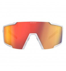 Gafas De Sol Scott Shield Compact Blanco Mate Lente Rojo Chrome