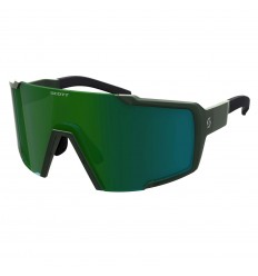 Gafas De Sol Scott Shield Compact Verde Kaki Lente Verde Chrome