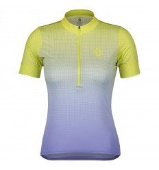 Maillot Scott Mujer Endurance 15 Ss Amarillo / Azul