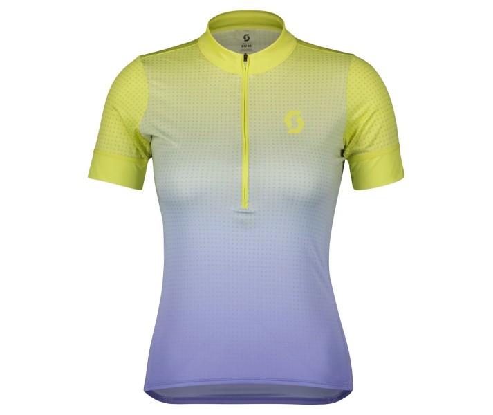 Maillot Scott Mujer Endurance 15 Ss Amarillo / Azul