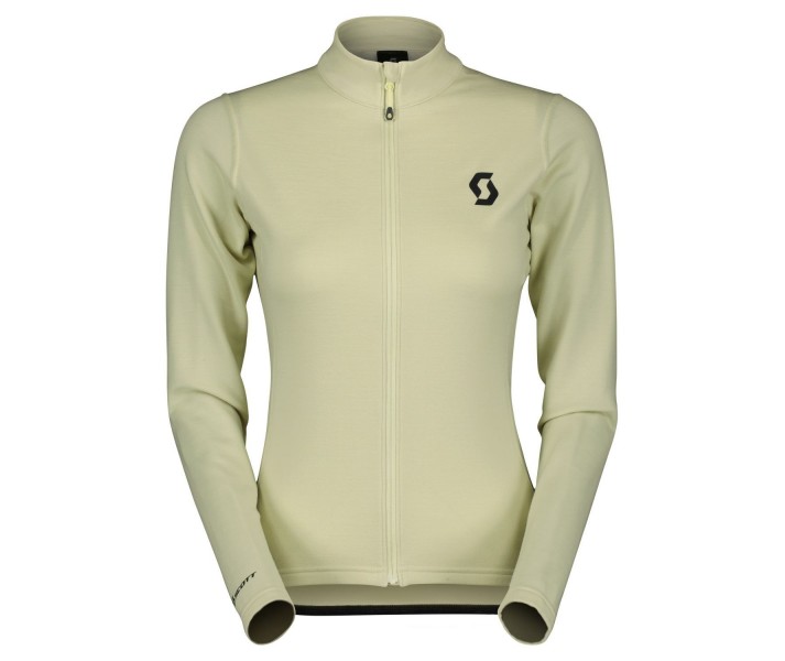 Maillot Scott Mujer Gravel Warm Merino Ls Amarillo