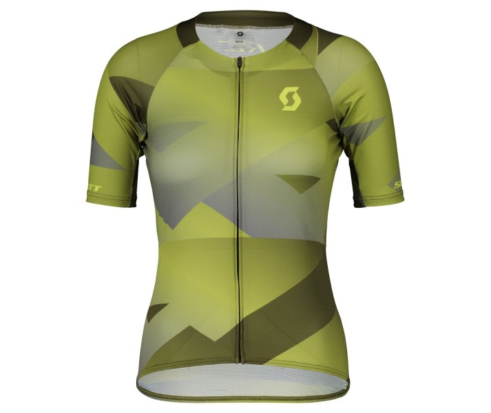 Maillot Scott Mujer Rc Premium Climber Ss Verde / Amarillo