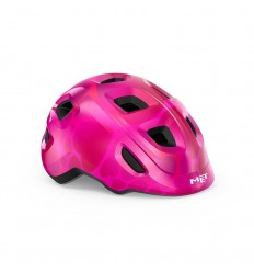 Casco Infantil Met Hooray MIPS Rosa Corazon Brillo