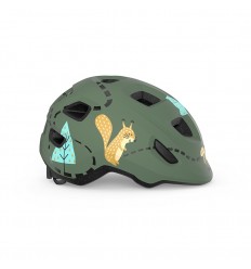 Casco Infantil Met Hooray Verde Bosque Brillo