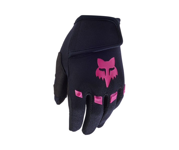 Guantes Fox Kids Dirtpaw Negro Rosa |31390-285|