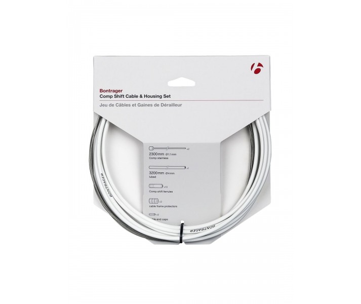 Juego Cables y Fundas Cambio Bontrager Comp Blanco