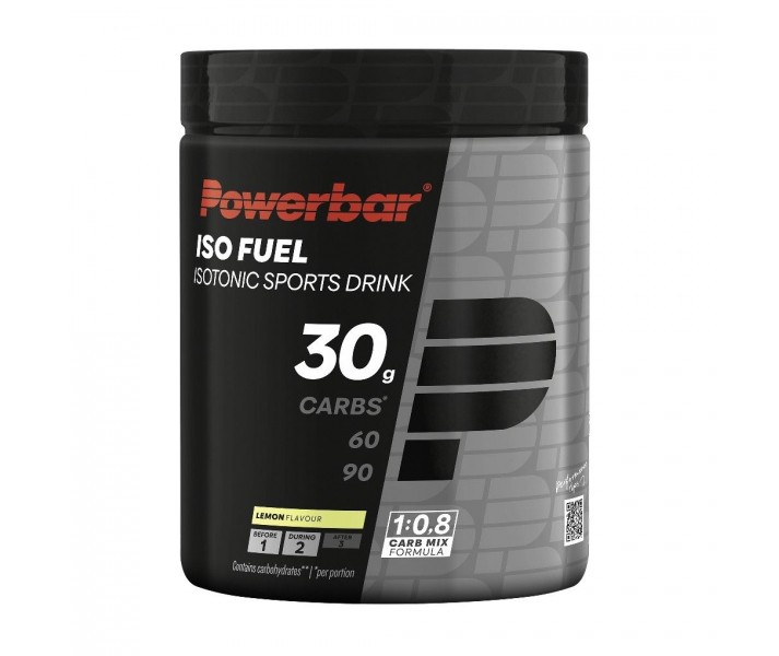 Bote Powerbar Iso Fuel 30 Black Line Limón 608gr