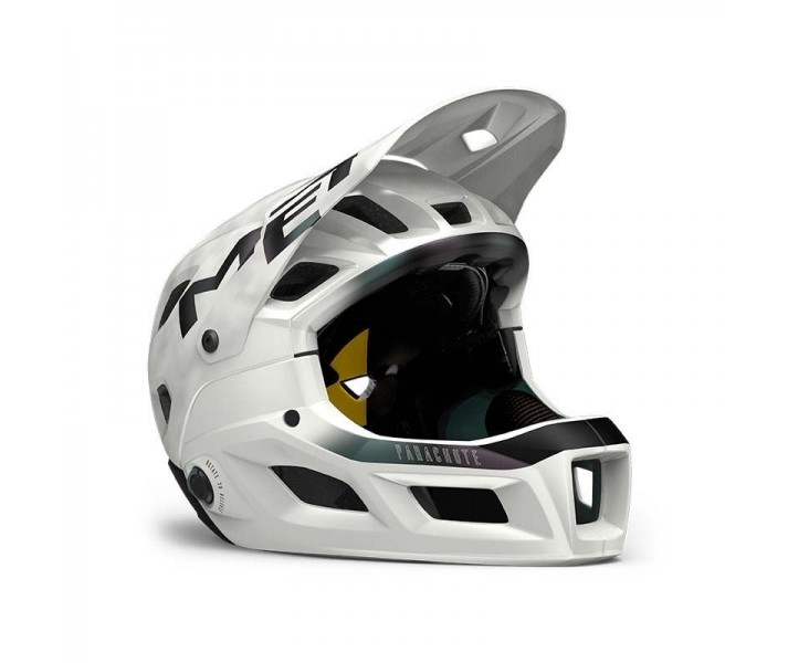 Casco Met Parachute MCR MIPS Blanco Iridiscente Mate