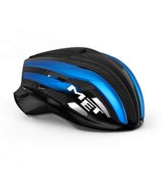 Casco Met Trenta 3K Carbon MIPS Negro/Azul Metálico Mate