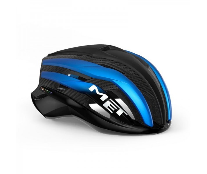 Casco Met Trenta 3K Carbon MIPS Negro/Azul Metálico Mate