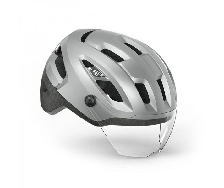 Casco Met Intercity MIPS Plata Reflectante Mate