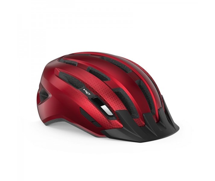 Casco Met Downtown MIPS Rojo Brillo