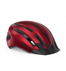 Casco Met Downtown Rojo Brillo