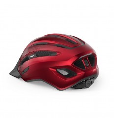 Casco Met Downtown Rojo Brillo