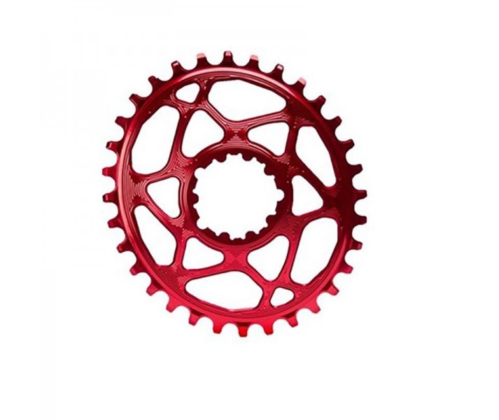 Plato Ovalado Absolute Black DM 3mm Shimano XTR Aluminio Rojo