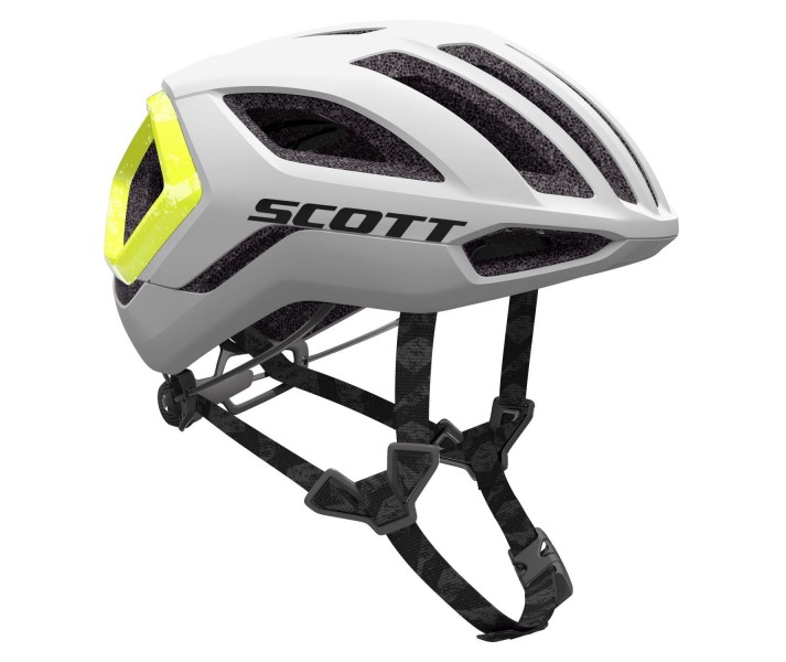 Casco Scott Centric Plus (Ce) Blanco / Amarillo