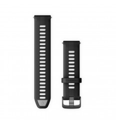 Forerunner® Watch Bands (22 mm), Black/Powder Gray with Slate Hardware