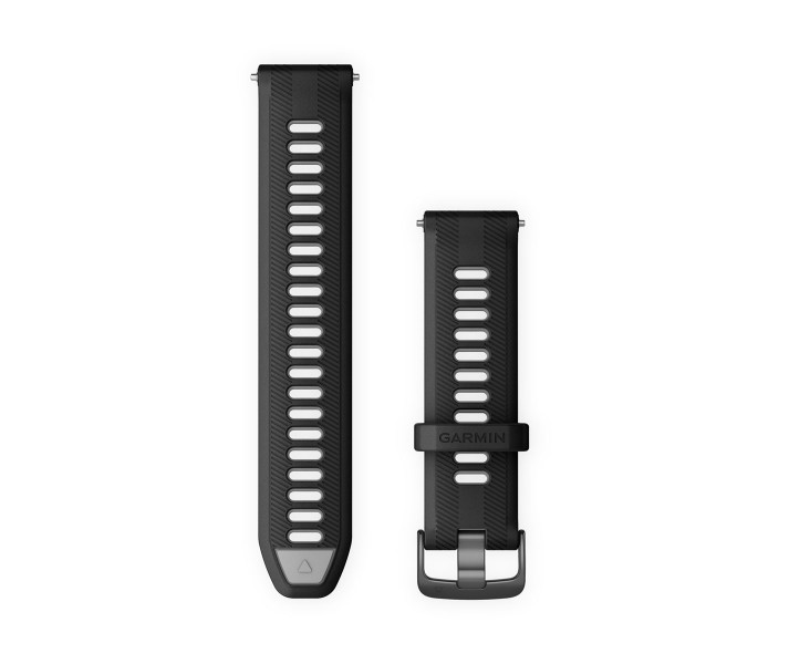 Forerunner® Watch Bands (22 mm), Black/Powder Gray with Slate Hardware