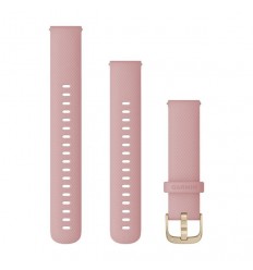 Correa Garmin de desmontaje rápido (18 mm), Rosa, componentes en light gold