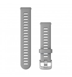 Correa Garmin de desmontaje rápido (18 mm), Gris, hebilla plateada