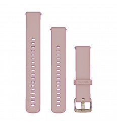 Correa Garmin de desmontaje rápido (18 mm), Rosa, hebilla Light Gold