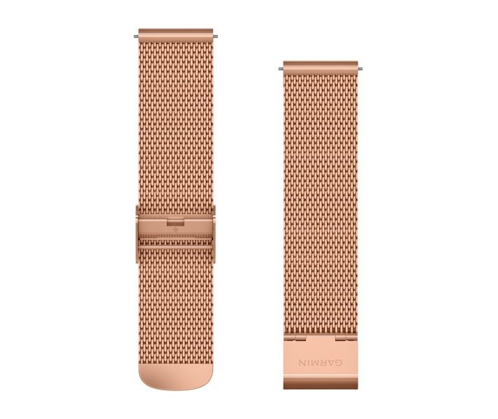 Correa Garmin de desmontaje rápido (20 mm), Milanesa PVD de oro rosa de 18 quilates