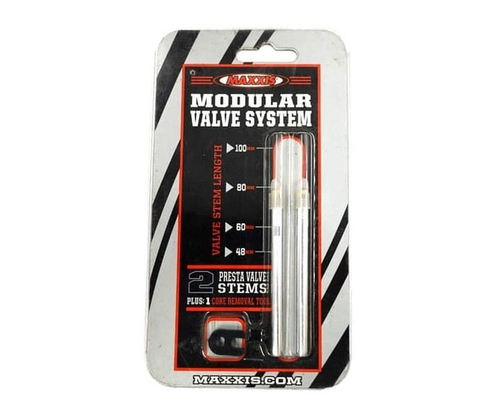 Prolongador Válvula Maxxis 100mm Plata