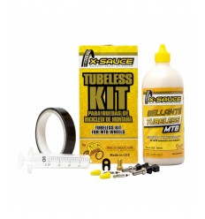 Kit Tubeless MTB X-Sauce Cinta Negra + Valvula Fina 30mm