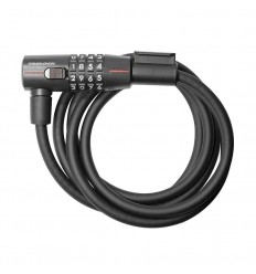 Candado Cable Combinacion  Trelock KS260 con soporte 110 cm - 12 mm Negro